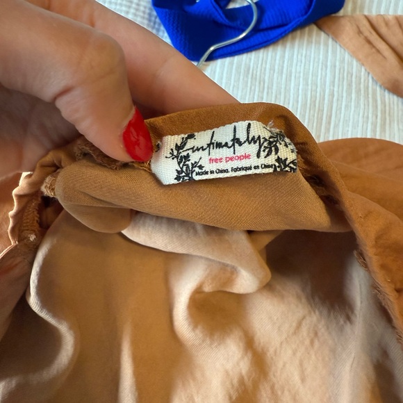 Free People Rust Orange Gown with Tie Sleeves - Picture 2 of 2